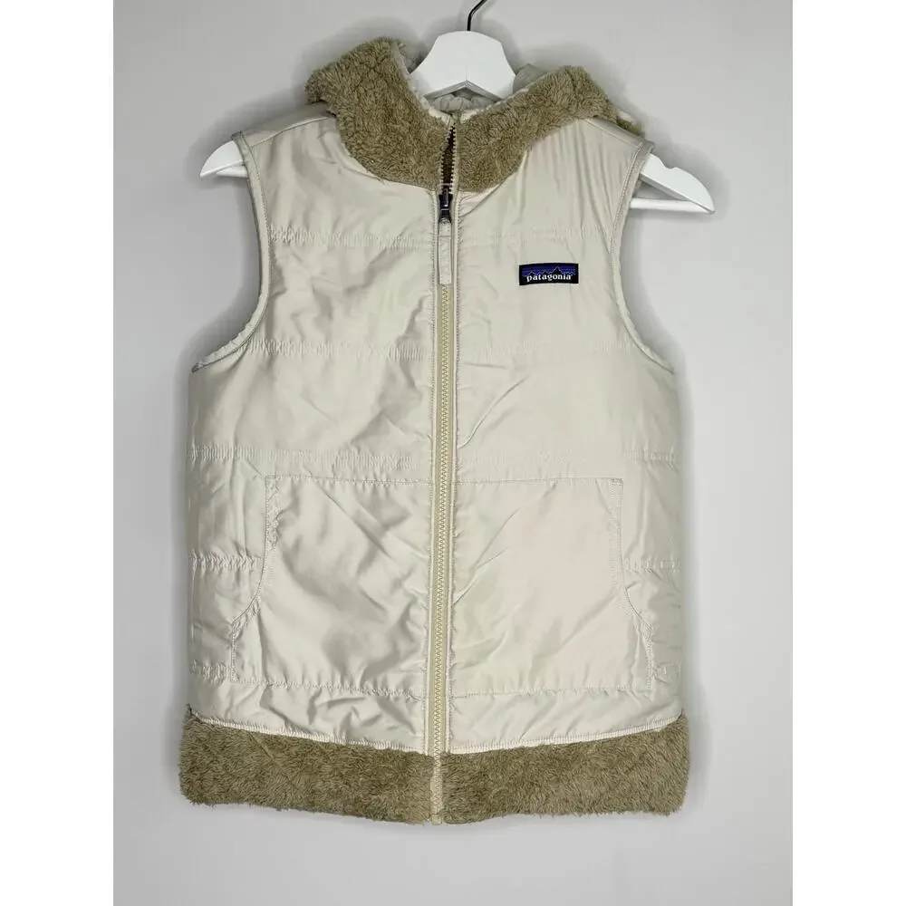 Patagonia Los Gatos Full Zip Reversible Hooded Jacket Beige Cream Womens Size XS - Picture 2 of 10